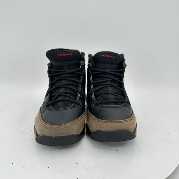 Nike Air Jordan Retro 9 Kids Size 12C 401811 030 Olive Black Red Green Shoes - Picture 2 of 11
